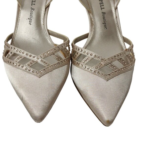 Adrianna Papell Boutique Taupe Tan Pumps Slingback Heels Women Size 7.5 M FLAW - Picture 3 of 8